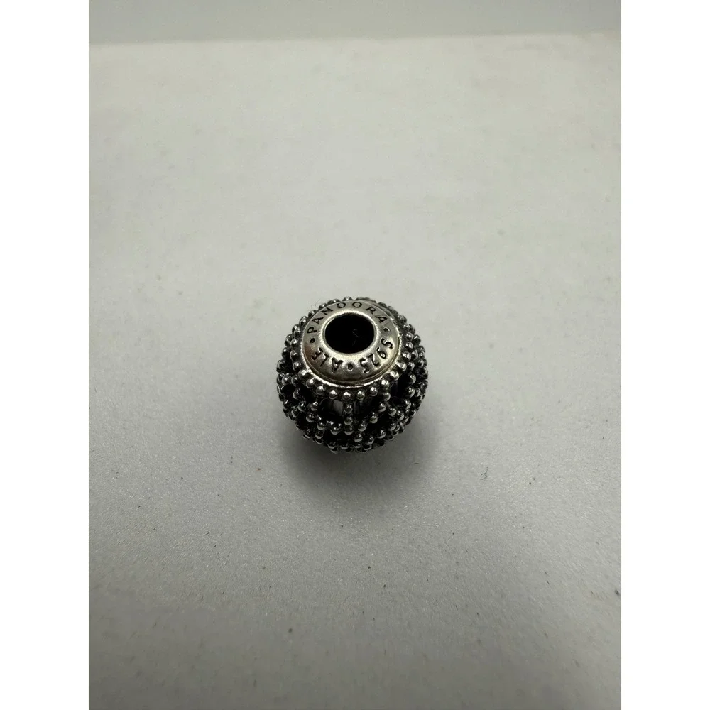 Pandora Happiness Charm Sterling Silver S925 ALE Beaded Openwork Bead 790468